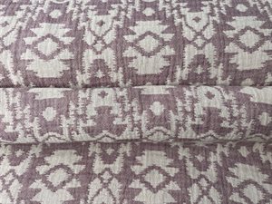 Gauze - Jacquard vævet, inka mønster i blomme nuancer